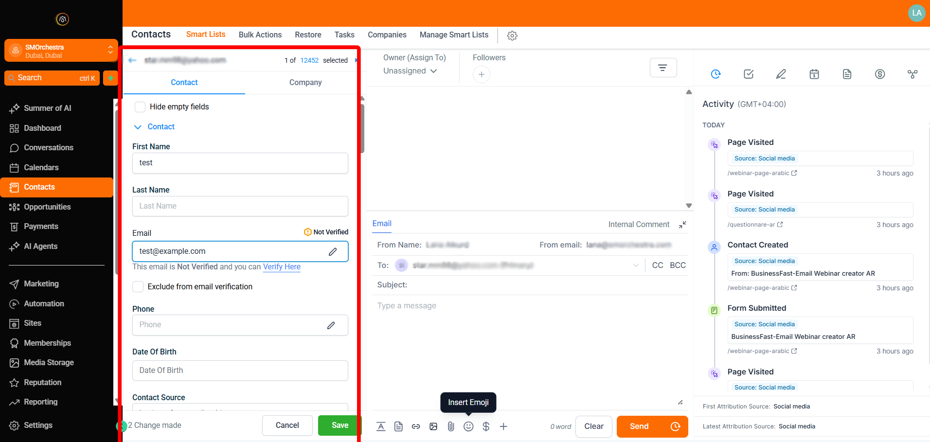 SalesMFast Dashboard